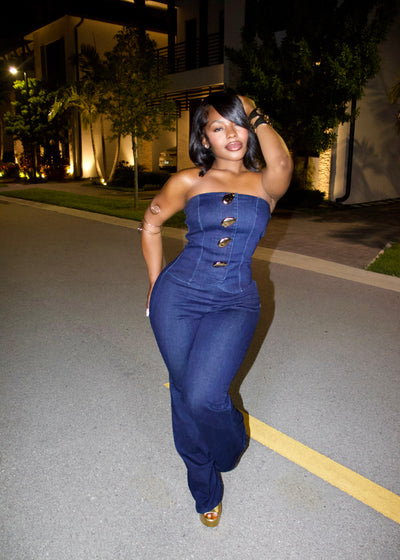 Golden Hour Denim Jumpsuit