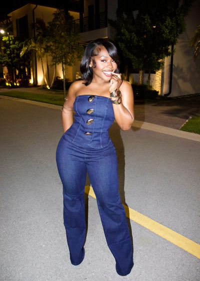 Golden Hour Denim Jumpsuit